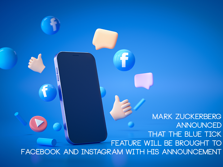 How much will the blue tick fee be on Instagram and Facebook?